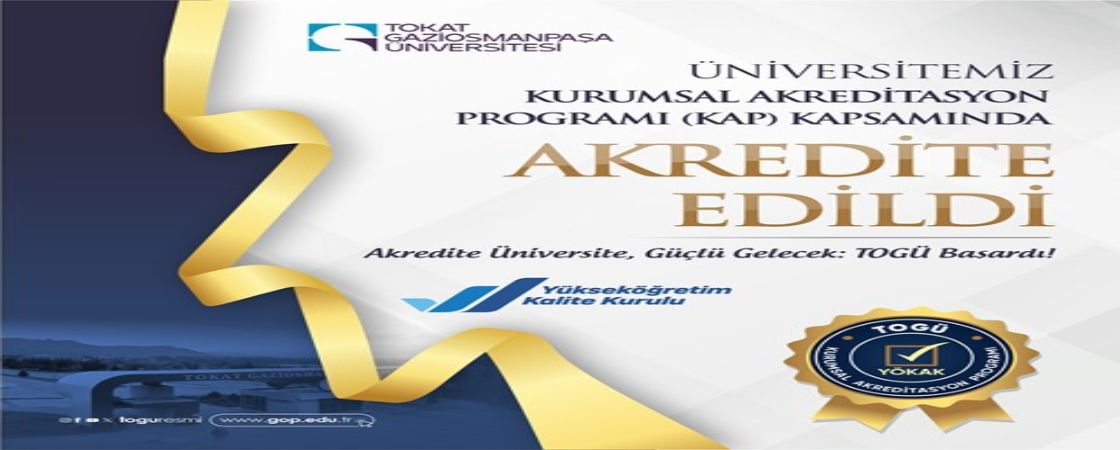 Üniversitemiz KAP Kapsamında Akredite Edildi